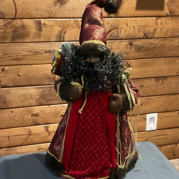 Christmas Black Santa Tree Topper - Picture 1 of 4